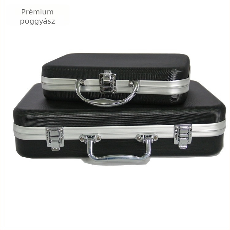 Kézben hordozható szerszámdoboz alumínium ötvözet kerettel és ABS héjjal, EVA belsővel, ABS-6 modell