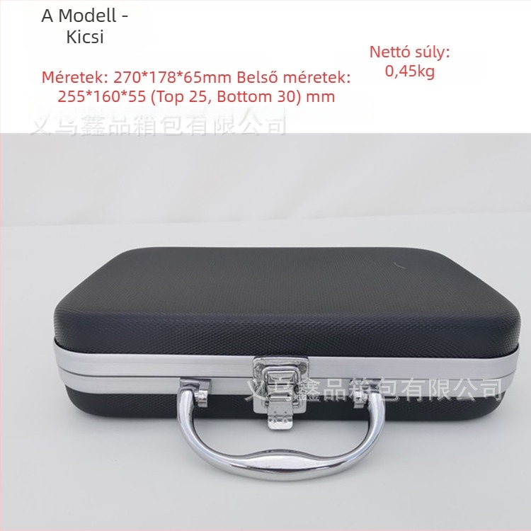 Kézben hordozható szerszámdoboz alumínium ötvözet kerettel és ABS héjjal, EVA belsővel, ABS-6 modell