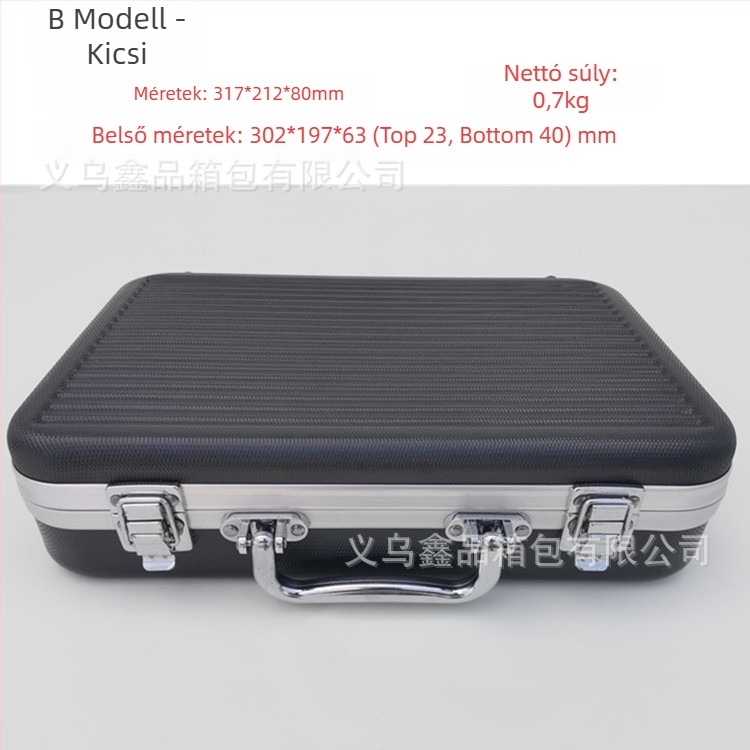 Kézben hordozható szerszámdoboz alumínium ötvözet kerettel és ABS héjjal, EVA belsővel, ABS-6 modell