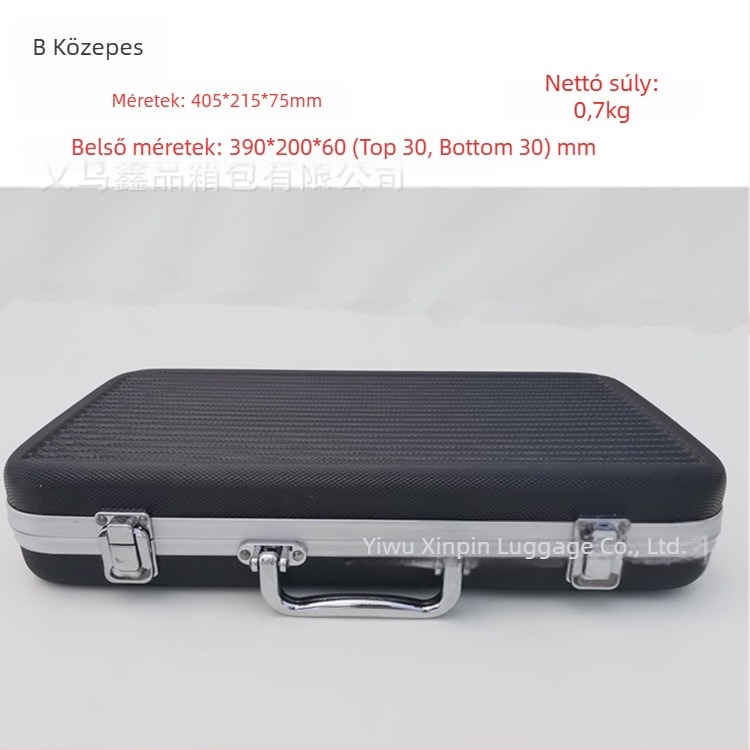 Kézben hordozható szerszámdoboz alumínium ötvözet kerettel és ABS héjjal, EVA belsővel, ABS-6 modell