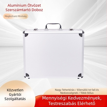 Alumínium ötvözetű repülődoboz – kézben tartható szerszámtároló, ütésálló, Toolbox sorozat, Ningbo eredet