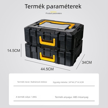 Műanyag szerszámtartó – hordozható, többszintű és bővíthető, Stacking Toolbox sorozat