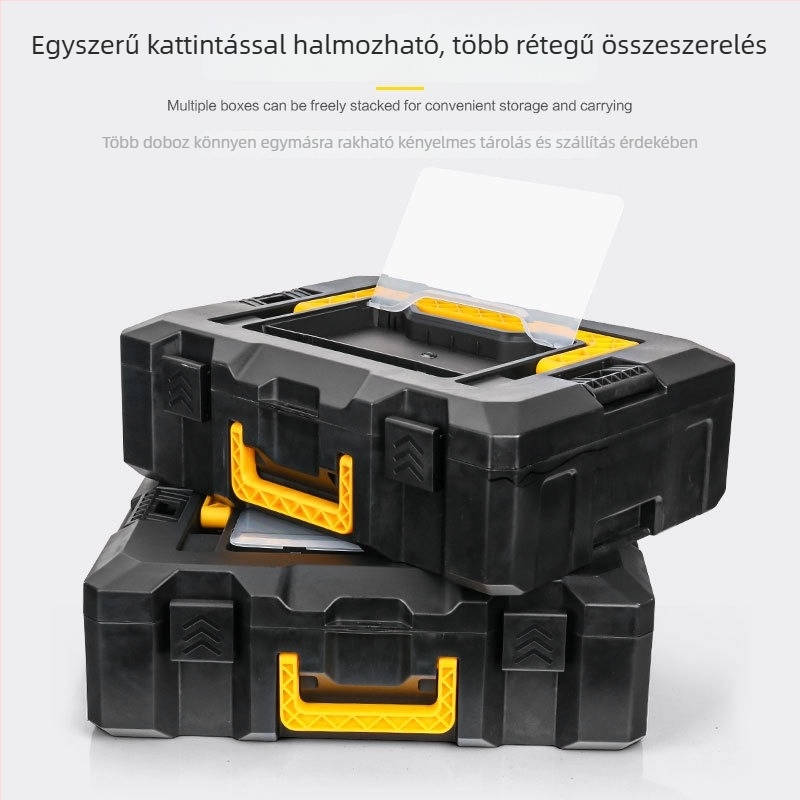 Műanyag szerszámtartó – hordozható, többszintű és bővíthető, Stacking Toolbox sorozat