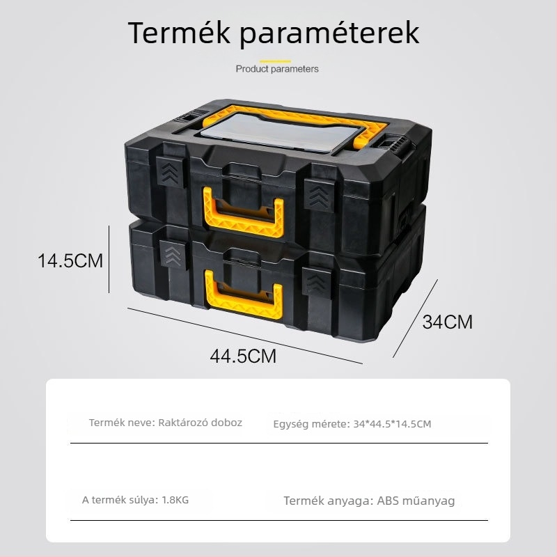 Műanyag szerszámtartó – hordozható, többszintű és bővíthető, Stacking Toolbox sorozat