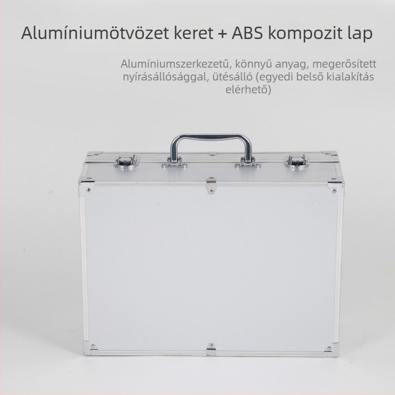 Alumínium ötvözetű szerszámkoffer, hordozható, ütésálló, jelszavas zár — Márka Hengwo; Eredet: Linyi; Stílus: Testre szabható