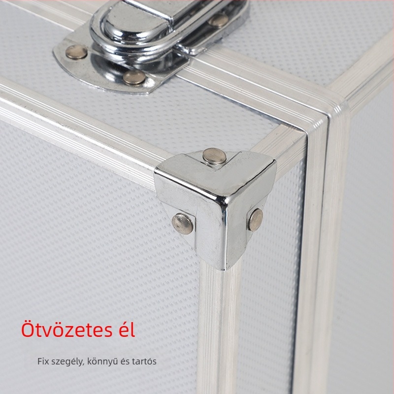 Alumínium ötvözetű szerszámkoffer, hordozható, ütésálló, jelszavas zár — Márka Hengwo; Eredet: Linyi; Stílus: Testre szabható