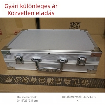 Hordozható alumíniumötvözetes szerszámtartó doboz berendezésekhez, teherbírás 8 kg