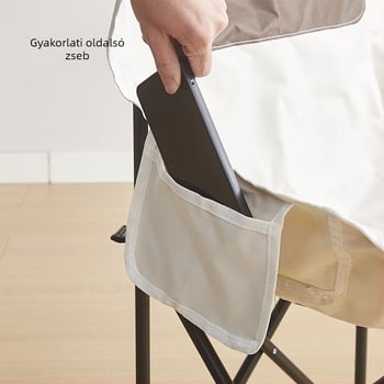 Moon Chair kültéri összecsukható kemping szék Oxford szövet és szénacél vázzal