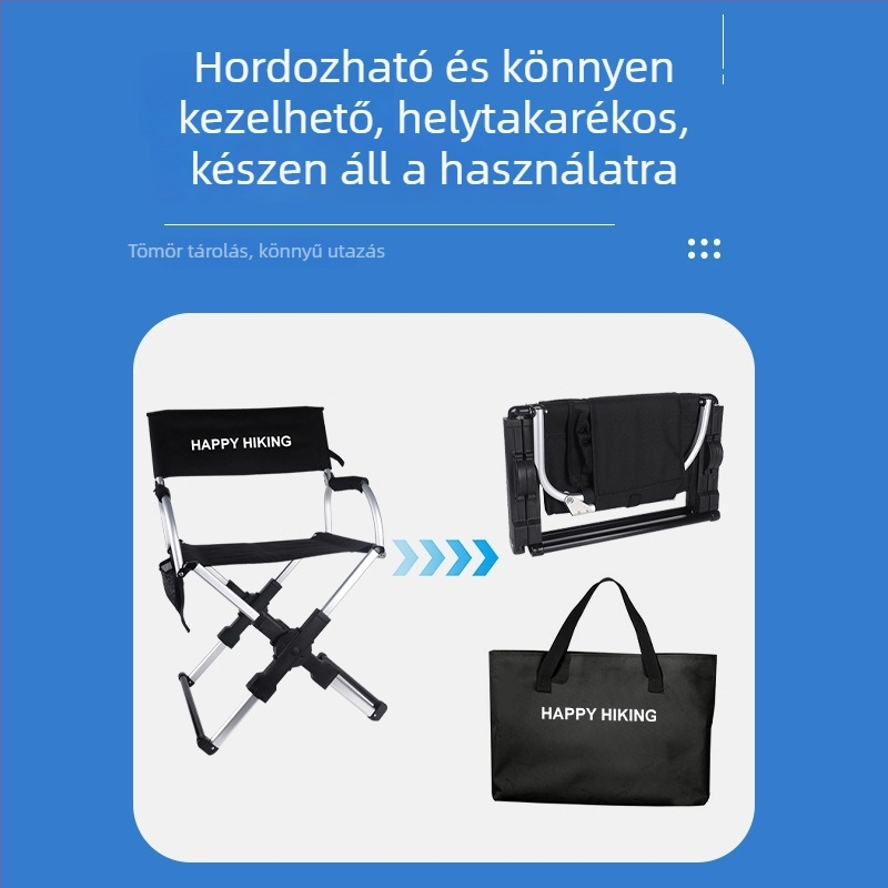 Happy alumíniumötvözet kültéri rendező szék – összecsukható, retro stílus