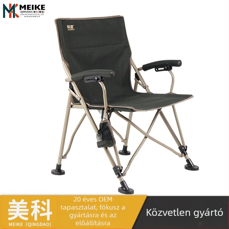 Fém összecsukható kültéri szék kempinghez és piknikhez, teherbírás 102 kg, súly 4,5 kg, stílus C104S, márka Shang Pai MK.