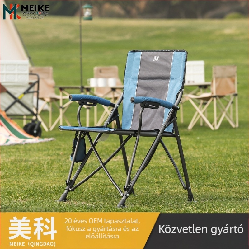 Fém összecsukható kültéri szék kempinghez és piknikhez, teherbírás 102 kg, súly 4,5 kg, stílus C104S, márka Shang Pai MK.