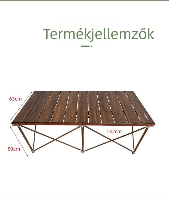 Starcano alumínium kempingasztal – állítható, kültéri BBQ asztal autóhoz
