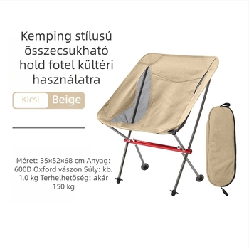 Összecsukható kemping szék hátsó támlával, 7075-ös alumínium ötvözet