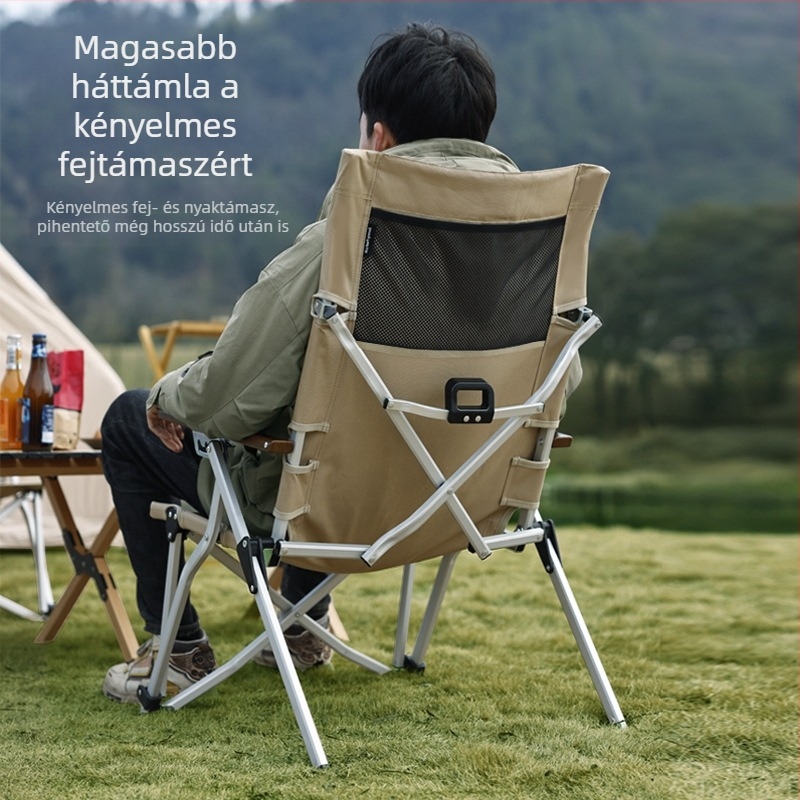 sunnyfeel Kültéri összecsukható kempingssék állítható háttámlával, alumíniumötvözet, négyfokozatú állítás