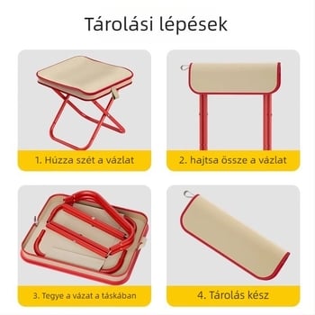 Összecsukható szék; hordozható kültéri használatra (horgászathoz, túrázáshoz, kempingezéshez); anyag: Oxford vászon