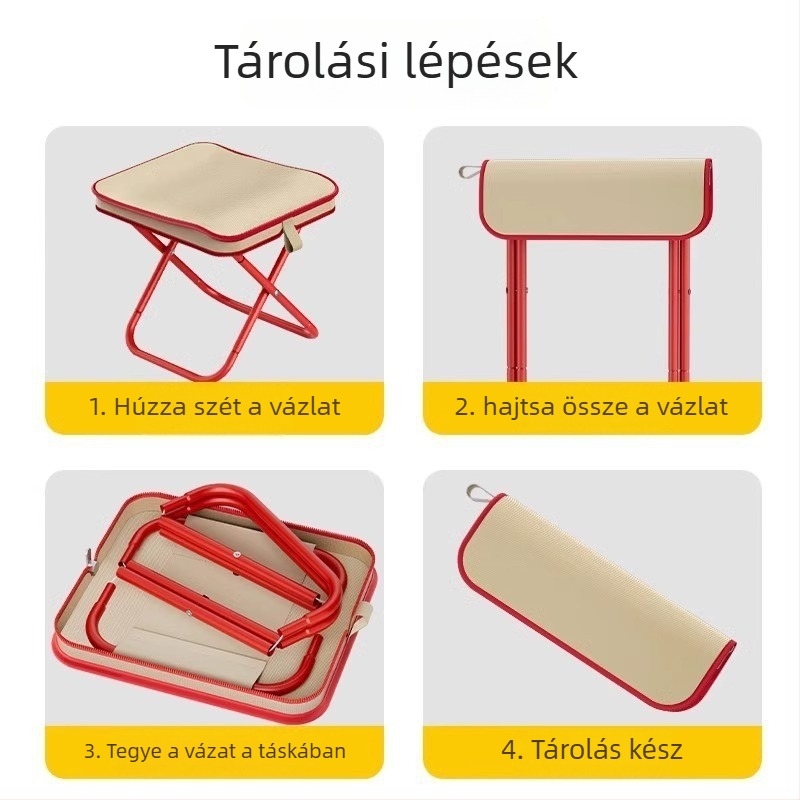 Összecsukható szék; hordozható kültéri használatra (horgászathoz, túrázáshoz, kempingezéshez); anyag: Oxford vászon