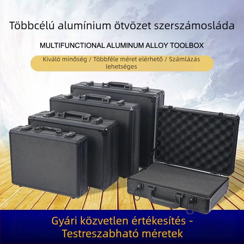 Aowa alumínium ötvözetes bemutató tok, fa panellel, spray-fújt felülettel, származás Guangdong Enping.