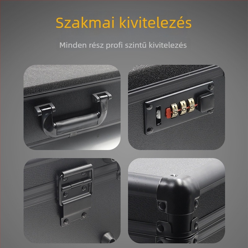 Aowa alumínium ötvözetes bemutató tok, fa panellel, spray-fújt felülettel, származás Guangdong Enping.