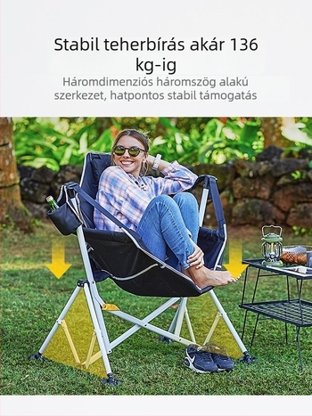 Szabadban használható összecsukható hintaszék – vászon, Youyue Leather Goods, kempingezéshez és strandhoz
