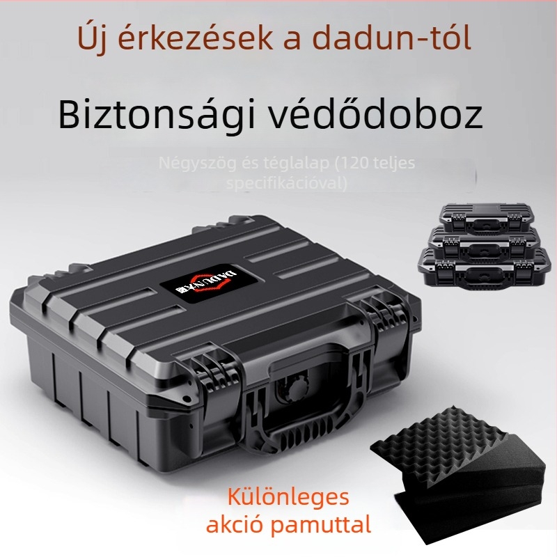 Big Shield műanyag szerszámtároló doboz, ütésálló és vízálló, tárolásra szerszámoknak, műszereknek, EDC-nek és kameráknak