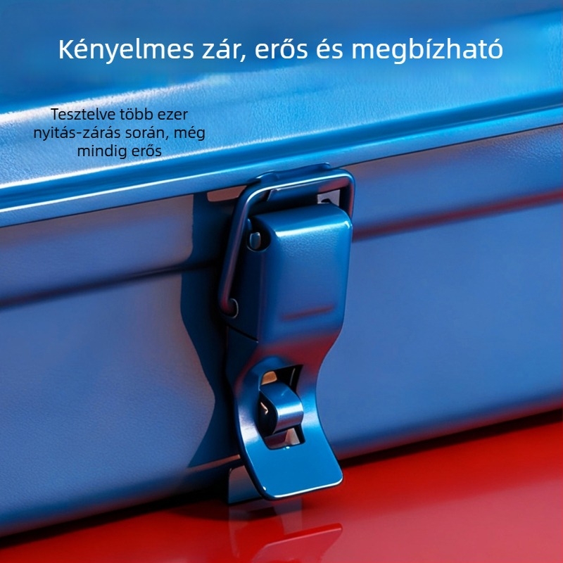 Enjoy Fém Szerszámtároló Doboz – hordozható, nagy kapacitású, egyrétegű kivitel