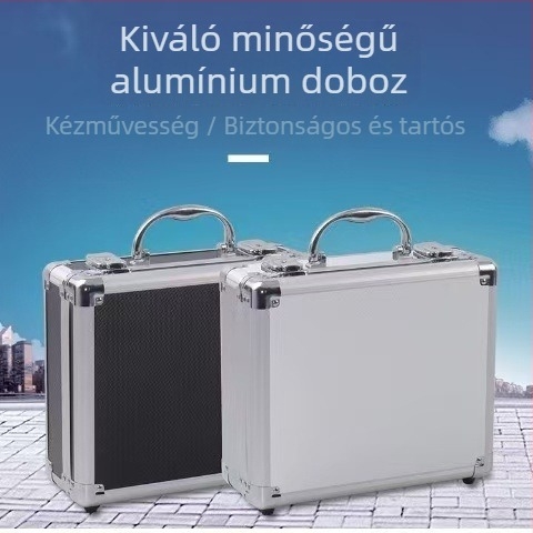 Alumíniumötvözetes szerszámosláda, hordozható, hardver- és kerti szerszámokhoz, Tool Box sorozat