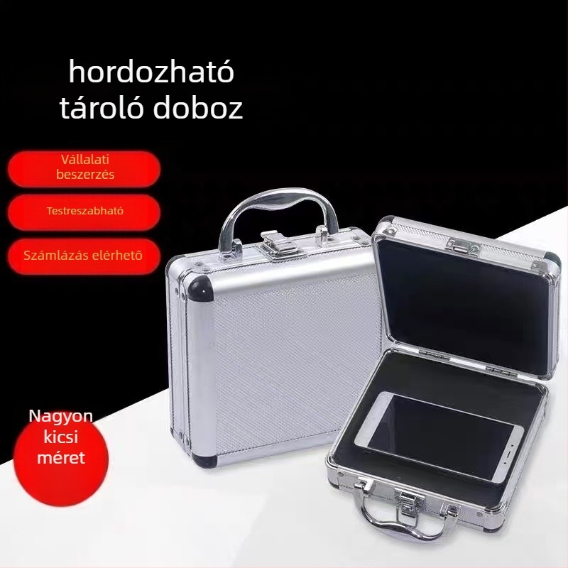 Alumíniumötvözetes szerszámosláda, hordozható, hardver- és kerti szerszámokhoz, Tool Box sorozat