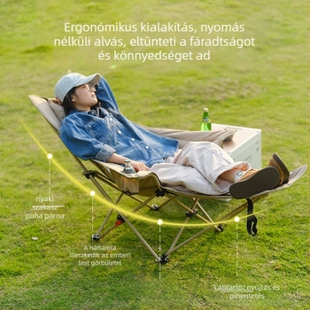 Vidalido összecsukható kültéri reklineár szék – Oxford anyag, Moon chair stílus, kempingezéshez és otthoni használatra