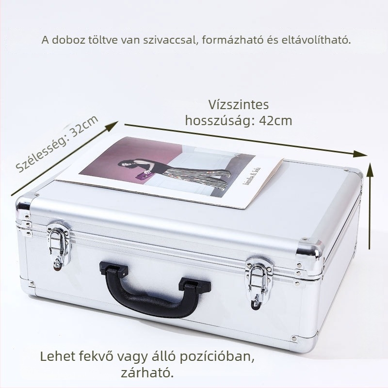 Delicate hordozható alumínium ötvözet szerszámdoboz nedvességálló és vízálló kivitelben, szerszámokhoz, műszerekhez, elektromos eszközökhöz és fotófelszereléshez