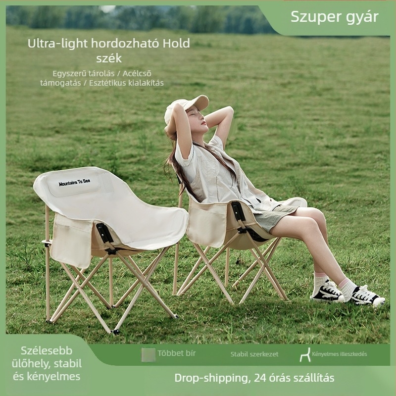 Moon Chair Pride: vasból készült, hordozható, összecsukható kempingszék
