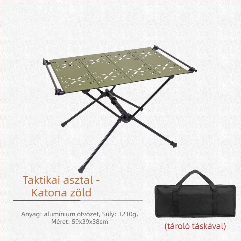 Kempingezésre tervezett összecsukható taktikai asztal — alumíniumötvözet, eredet Ninghai, Zhejiang