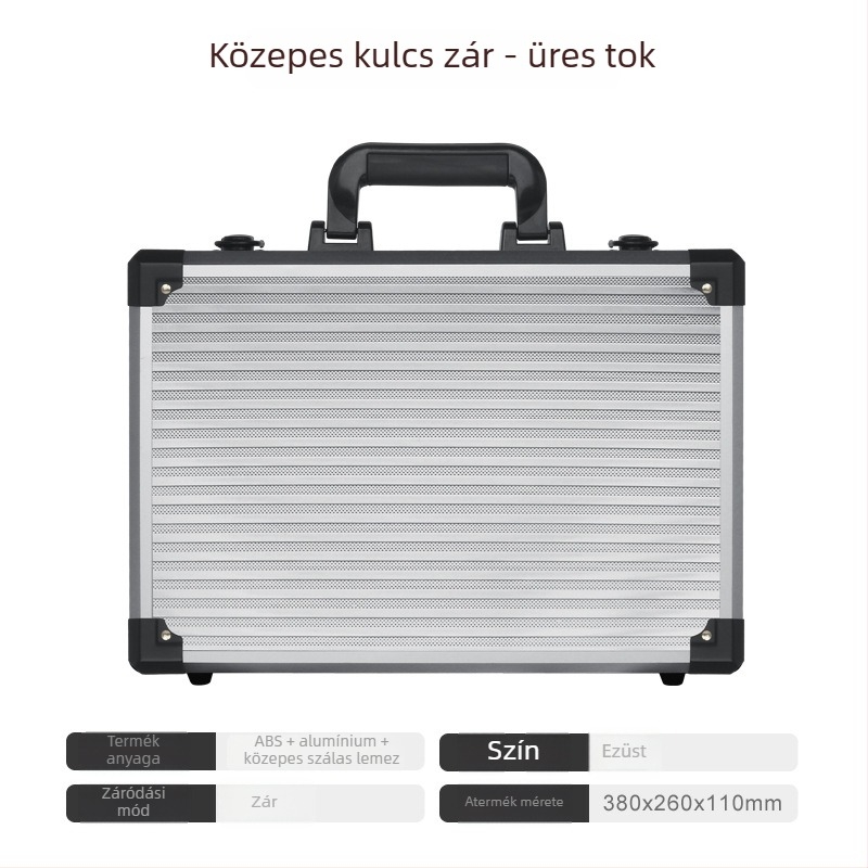Junjie alumínium ötvözetű szerszámtároló, hordozható alumínium váz, terhelhetőség 10 kg, szerszámok és műszerek tárolására