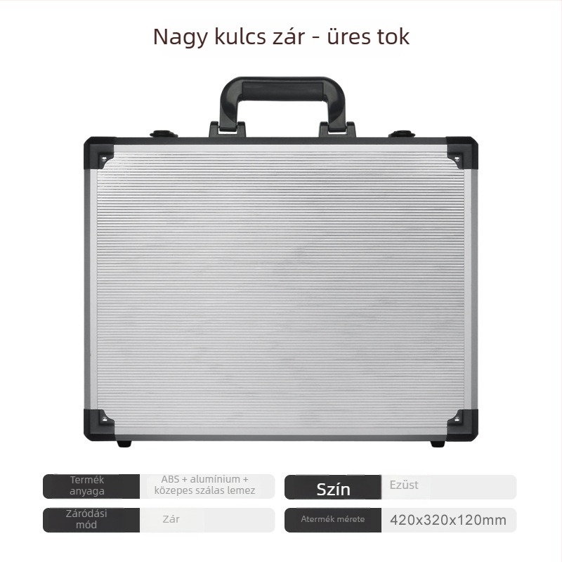 Junjie alumínium ötvözetű szerszámtároló, hordozható alumínium váz, terhelhetőség 10 kg, szerszámok és műszerek tárolására