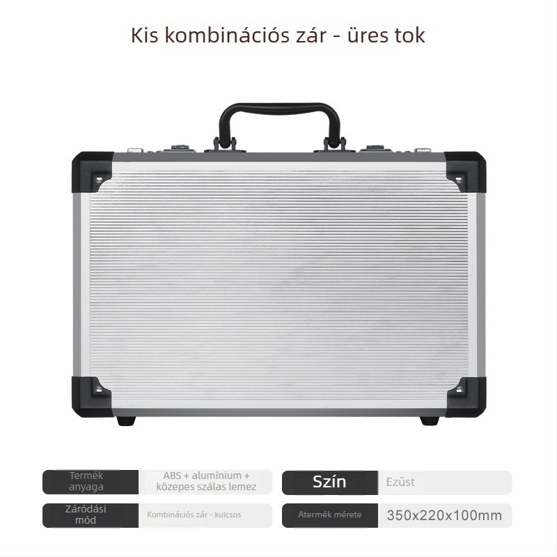 Junjie alumínium ötvözetű szerszámtároló, hordozható alumínium váz, terhelhetőség 10 kg, szerszámok és műszerek tárolására