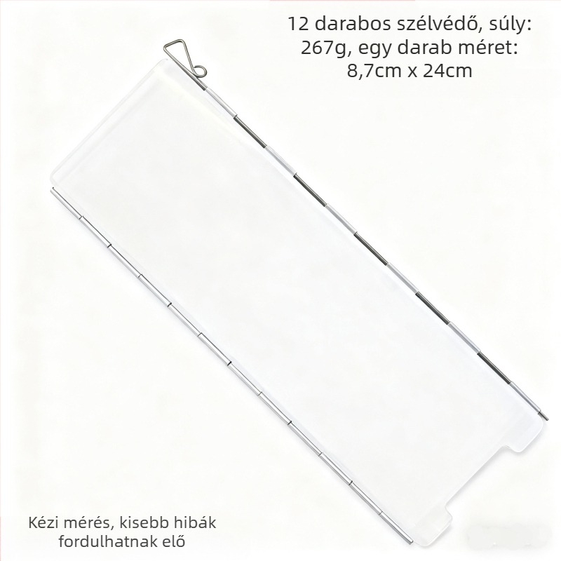 Kültéri hidraulikus összecsukható kempingasztal szélvédővel és tűzhely-támasszal, hordozható; anyagok: alumíniumötvözet, vas, szénacél