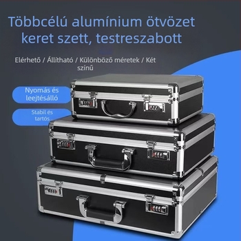 Hordozható műanyag szerszámkészlet jelszavas zárakkal