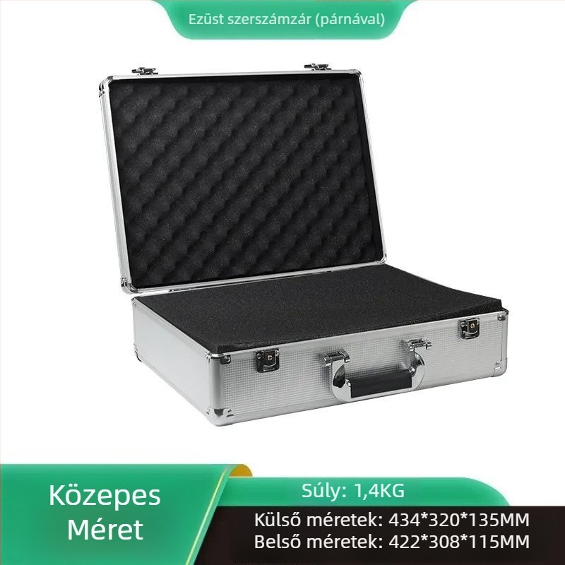 Hordozható műanyag szerszámkészlet jelszavas zárakkal