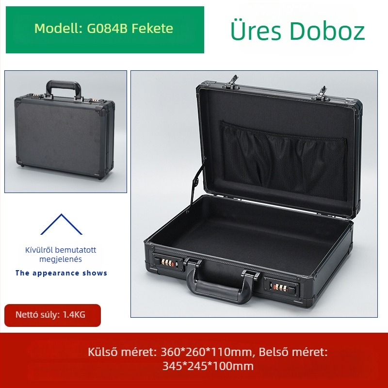 Weiwen Alumínium Ötvözet Szerszámtáska – Eszközöknek Szánt Repülő Készülék, ütésálló, Density Board panel, alumínium váz, 25 kg teherbírás