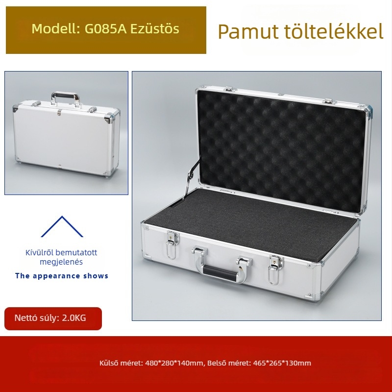 Weiwen Alumínium Ötvözet Szerszámtáska – Eszközöknek Szánt Repülő Készülék, ütésálló, Density Board panel, alumínium váz, 25 kg teherbírás