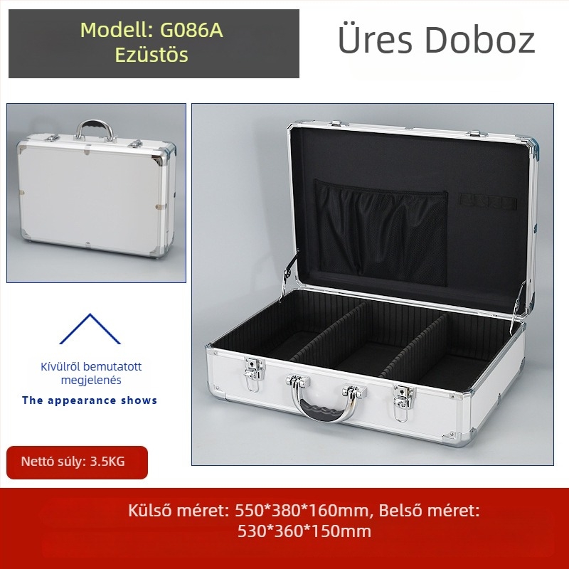 Weiwen Alumínium Ötvözet Szerszámtáska – Eszközöknek Szánt Repülő Készülék, ütésálló, Density Board panel, alumínium váz, 25 kg teherbírás