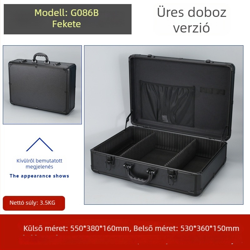 Weiwen Alumínium Ötvözet Szerszámtáska – Eszközöknek Szánt Repülő Készülék, ütésálló, Density Board panel, alumínium váz, 25 kg teherbírás