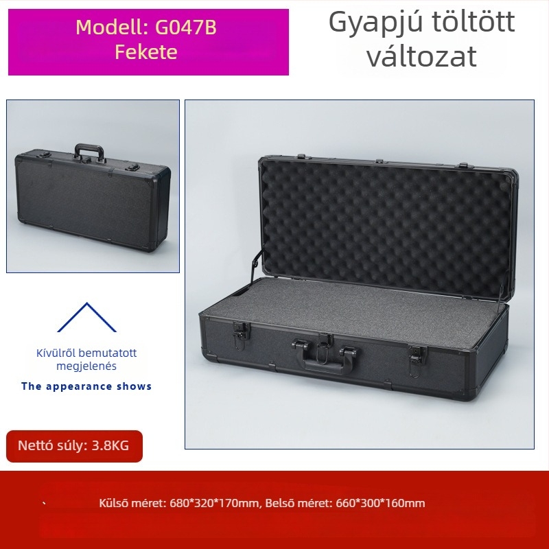 Weiwen Alumínium Ötvözet Szerszámtáska – Eszközöknek Szánt Repülő Készülék, ütésálló, Density Board panel, alumínium váz, 25 kg teherbírás