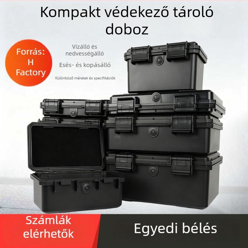 Xc kompakt PP precíziós műszeres tok testreszabási lehetőséggel, közepes keménység