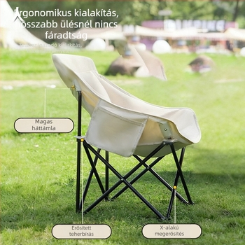 Kültéri hordozható összecsukható Moon szék - Oxford anyag, összecsukható, kemping stílus, Journey márka