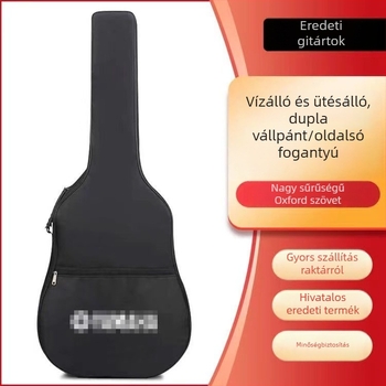 41 hüvelykes gitárhátizsák, párnázott, vastag pamut, vízálló, logónyomtatás lehetséges