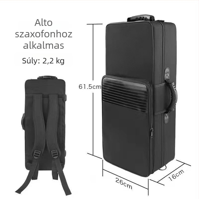 Nylon szaxofon hátizsák, egyrészes vállkarral hordozható hangszer-táska, uniszex, 2021 tavasz