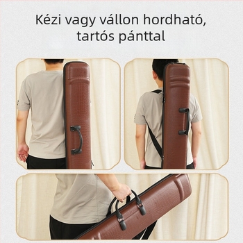 Krokodil mintás bőrből készült erhu doboz hátizsákkal, páratartalom-mérővel, standard univerzális kialakítás