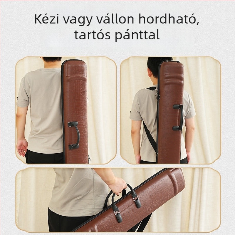 Krokodil mintás bőrből készült erhu doboz hátizsákkal, páratartalom-mérővel, standard univerzális kialakítás