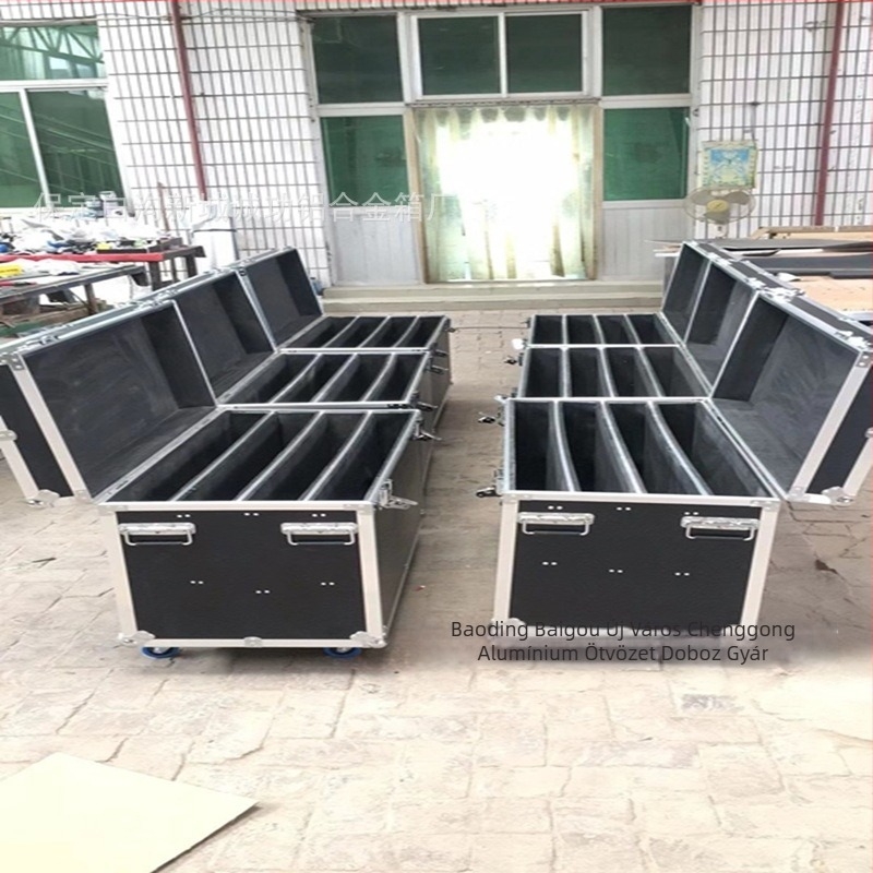 Felszerelés-tároló doboz alumínium ötvözetből – hangszer- és repülőeszközök számára, testreszabható alumínium tokkal, kód 518-110