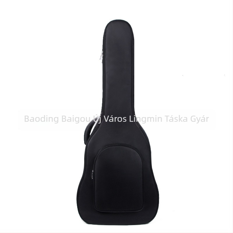 Gitárhoz készült vastag pamut kemény tok, külső Oxford anyag, pamut belső, vízálló, bővíthető, görbe vállpántok